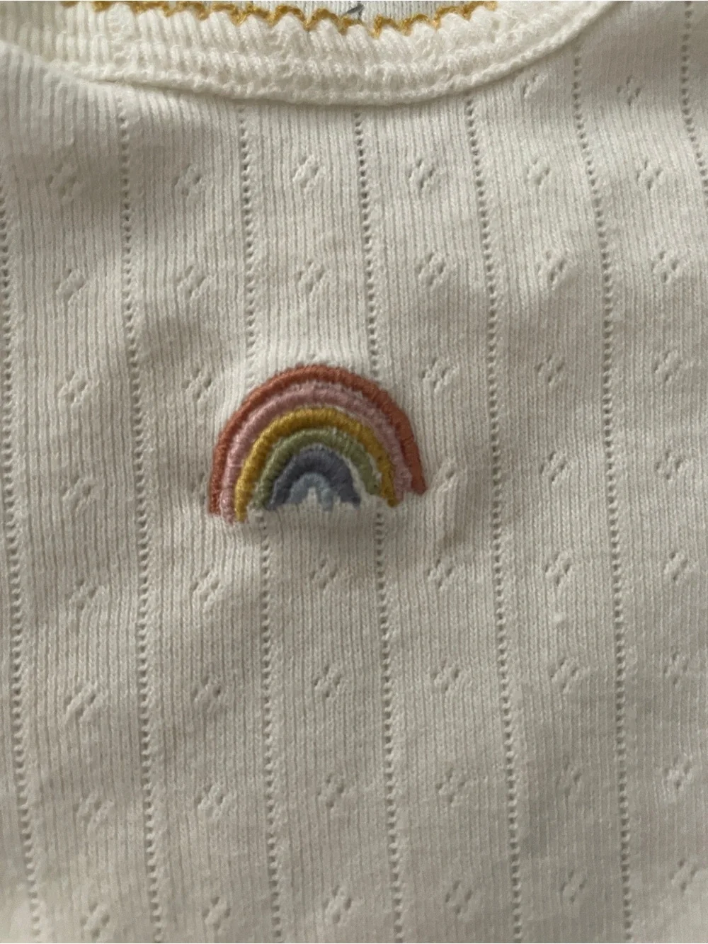 Pehr Pointelle one piece set of 3 bundle sun rainbow moon embroidery 0-3